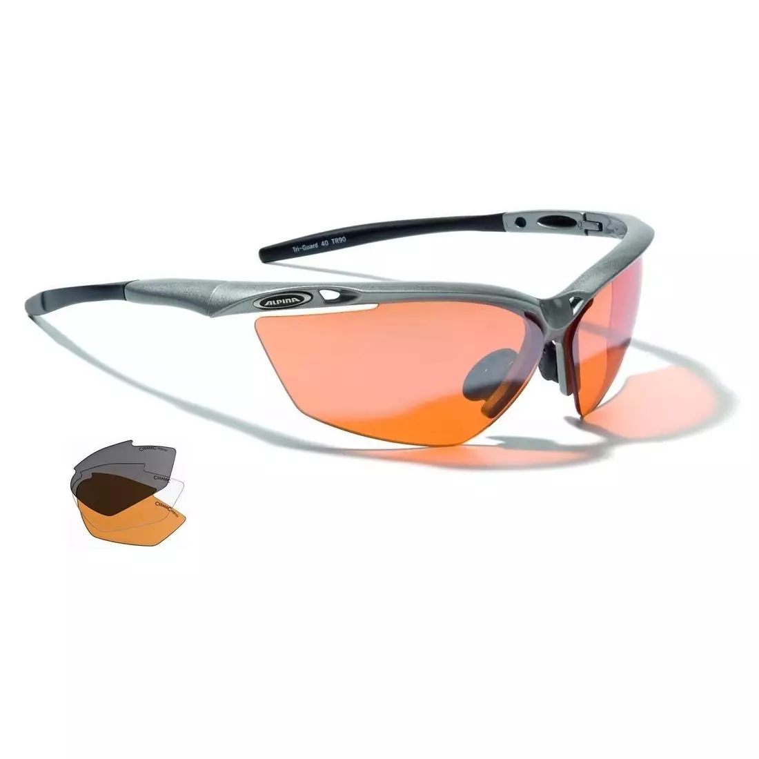 ALPINA TRI-GUARD50 - športové okuliare - farba: Strieborná
