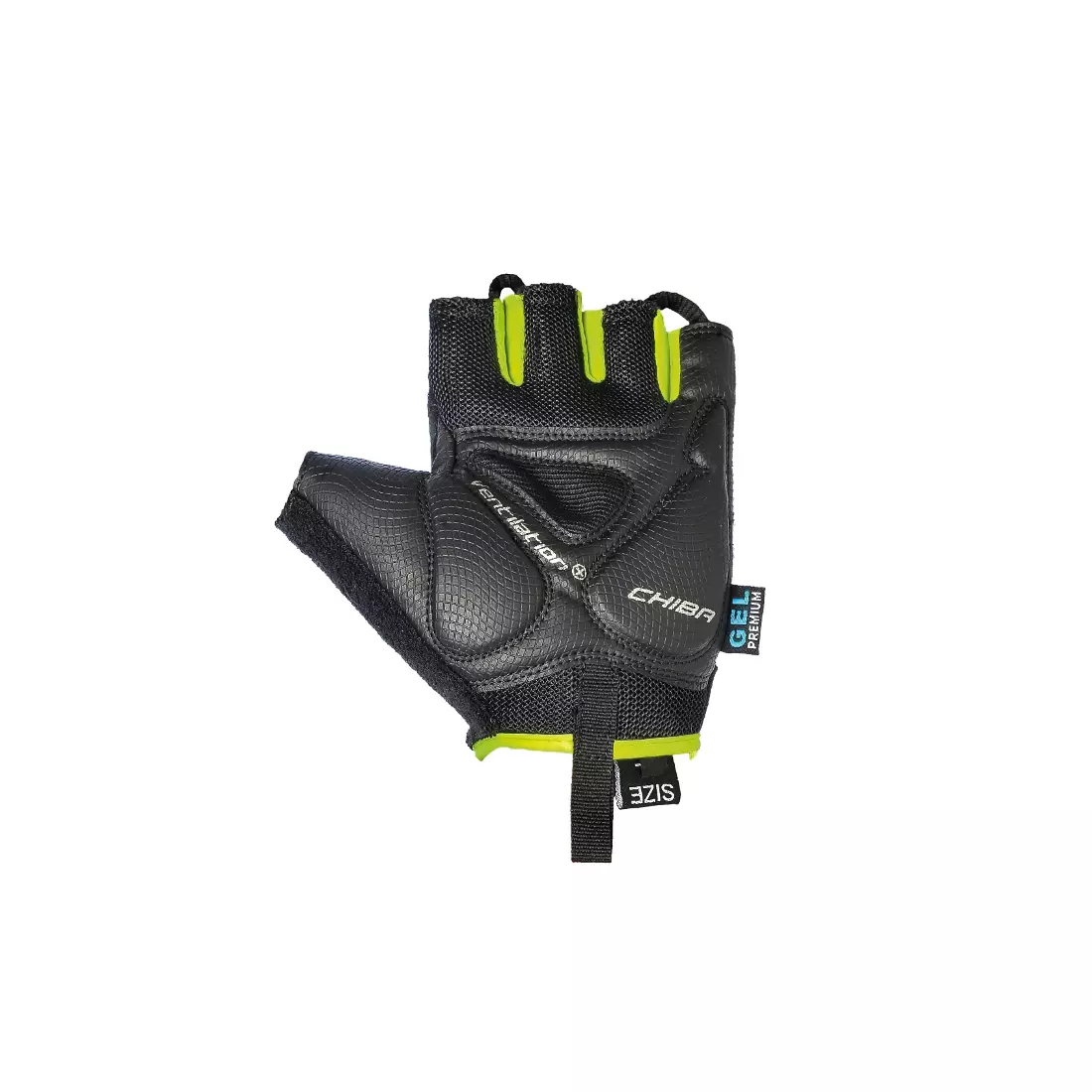 CHIBA AIR PLUS cyklistické rukavice, čierno-fluórové 30145