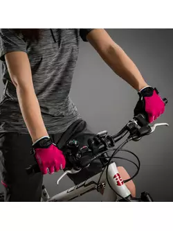 CHIBA LADY AIR PLUS dámske cyklistické rukavice, ružové