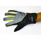 CHIBA REFLEX PRO zimné cyklistické rukavice, striebro-fluor 31186