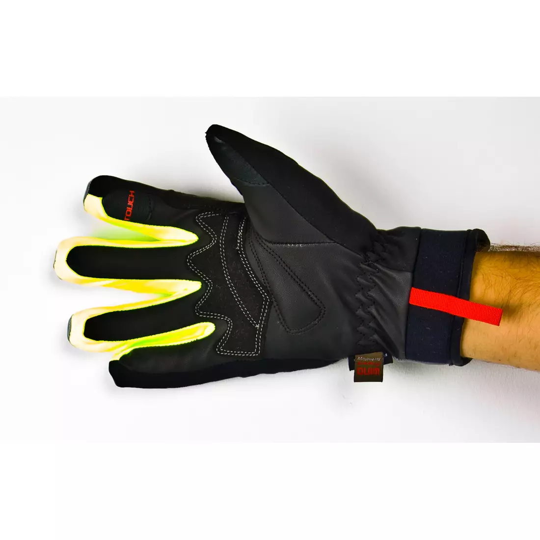 CHIBA REFLEX PRO zimné cyklistické rukavice, striebro-fluor 31186