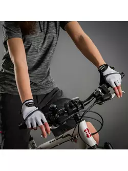 CHIBA dámske cyklistické rukavice LADY GEL, čierna a biela