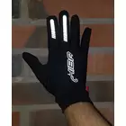 CHIBA nepremokavé cyklistické rukavice THERMOFLEECE WATERPRO, čierna