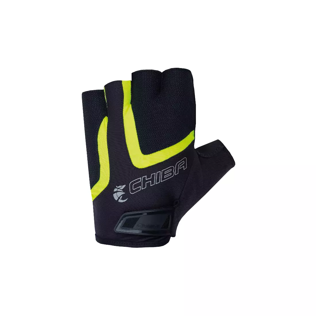 CHIBA pánske cyklistické rukavice GEL AIR, black-fluo 3010018 