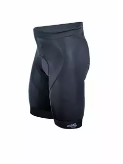 MikeSPORT MARATHON PRO HP14 - pánske šortky s náprsenkou, HP Carbon, farba: Čierna