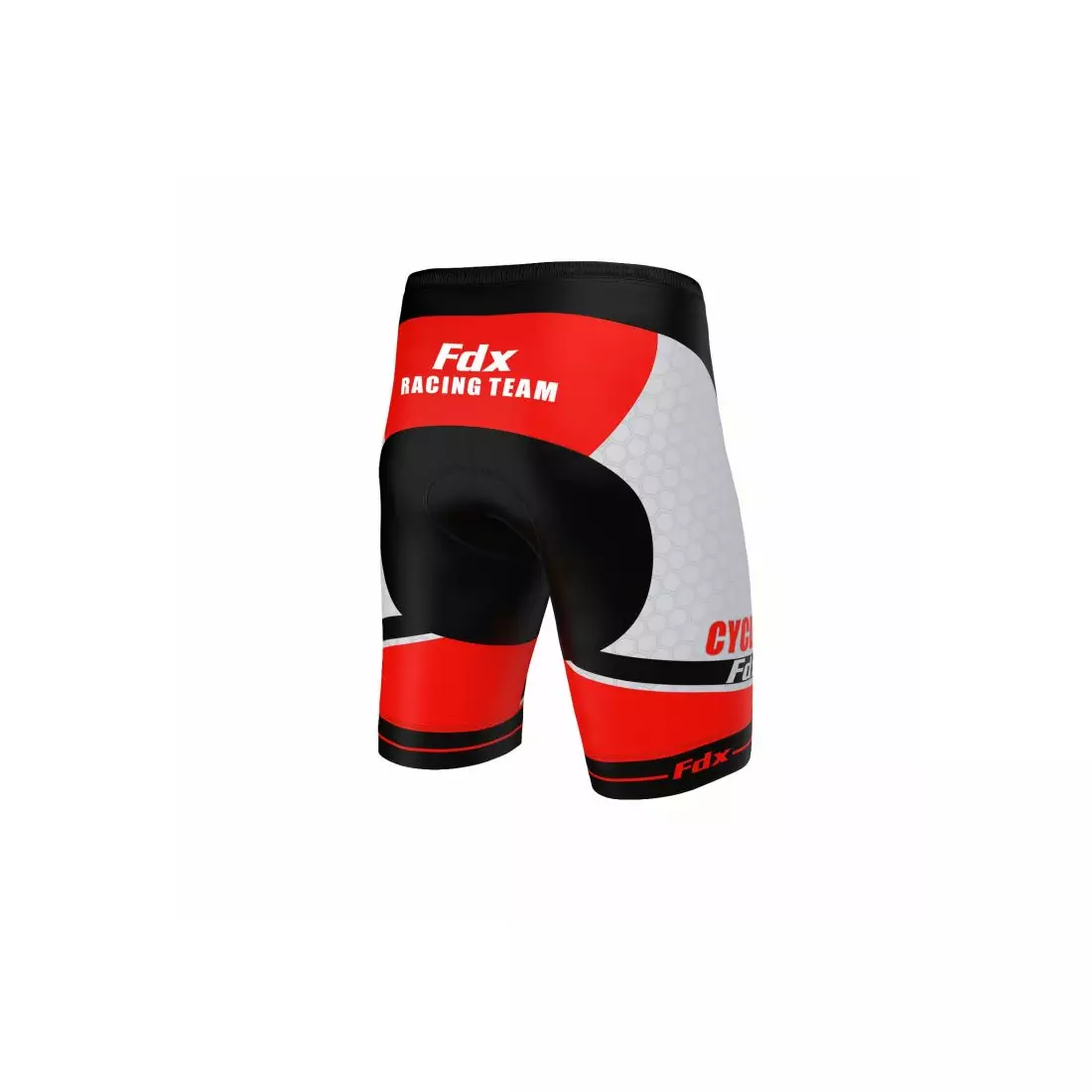 Pánske cyklistické šortky FDX 1070 v čiernej a červenej farbe