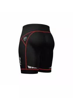 Pánske cyklistické šortky FDX 990 v čiernej a červenej farbe