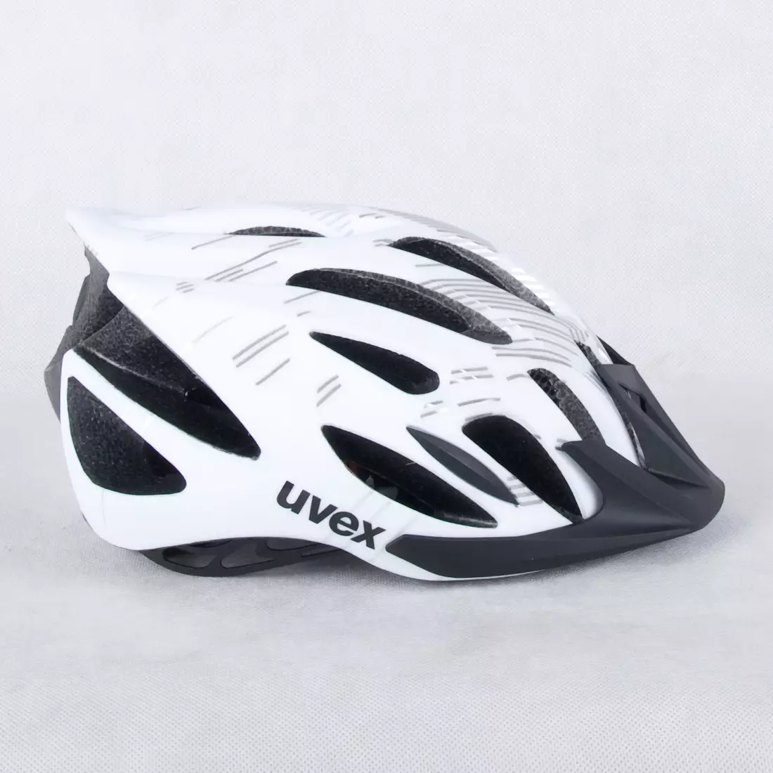 UVEX cyklistická prilba FLASH, čierna a biela, 41096602 