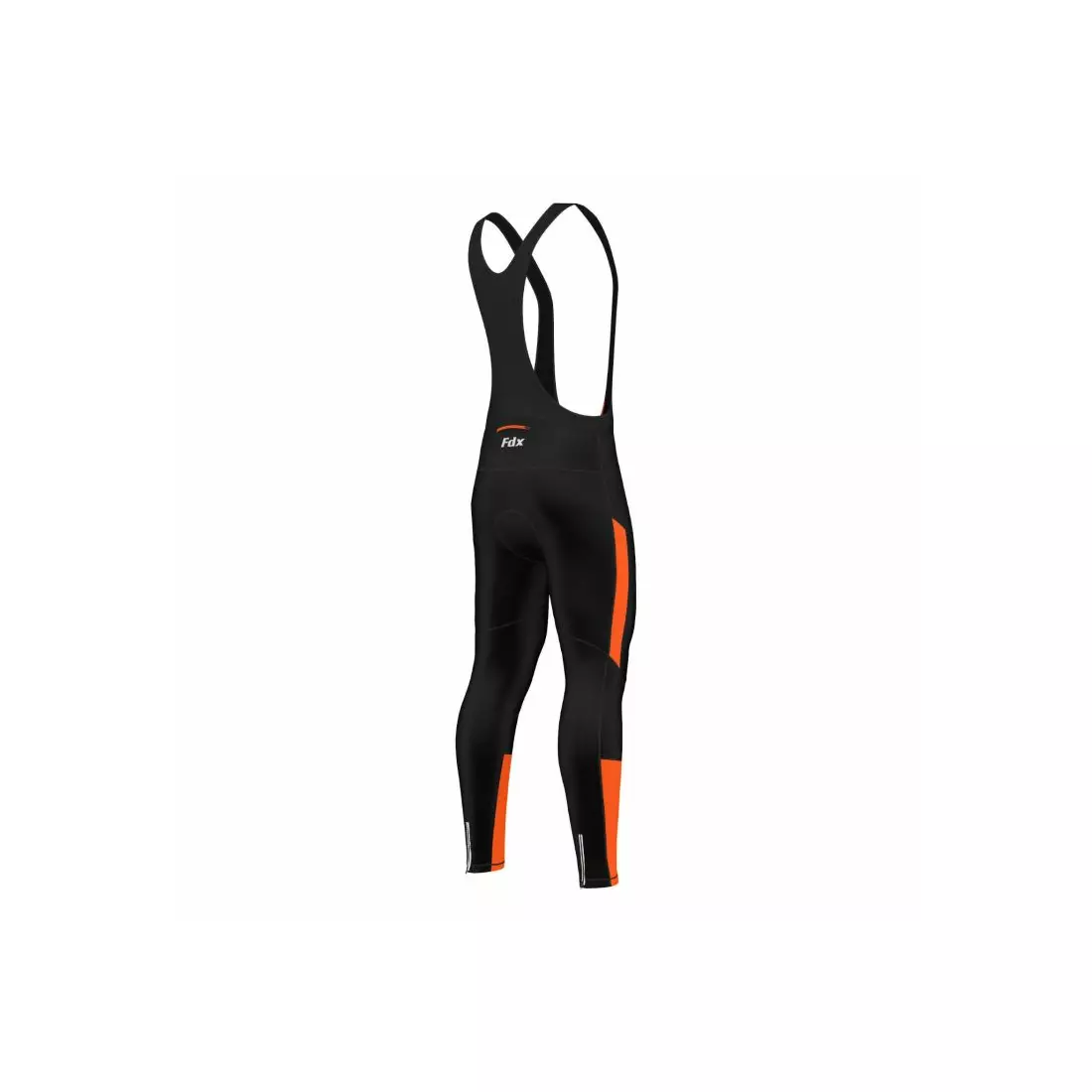 Zateplené cyklistické nohavice FDX 1220, čierno-oranžové