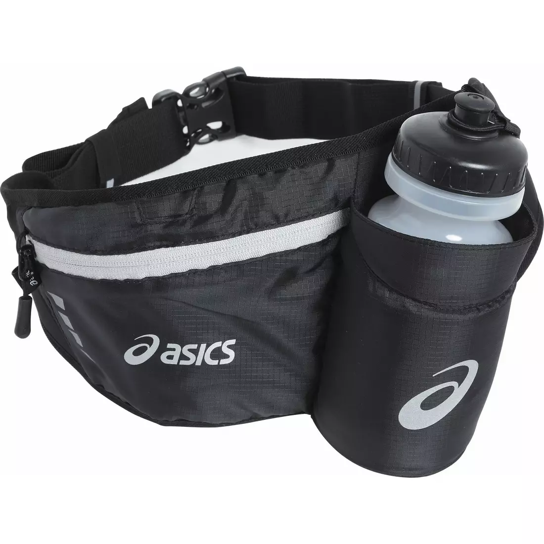 ASICS 611836-9090 – bežecký pás s fľašou na vodu, bežecký pás – farba: čierna