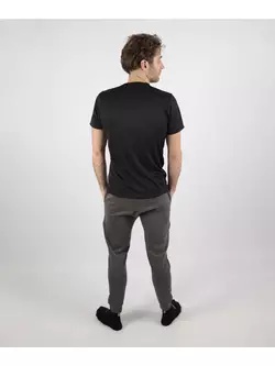 ROGELLI RUN PROMOTION pánska športová košeľa s krátkym rukávom, čierna