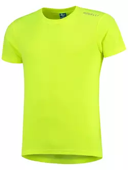 ROGELLI RUN PROMOTION pánska športová košeľa s krátkym rukávom, fluórovo žltá