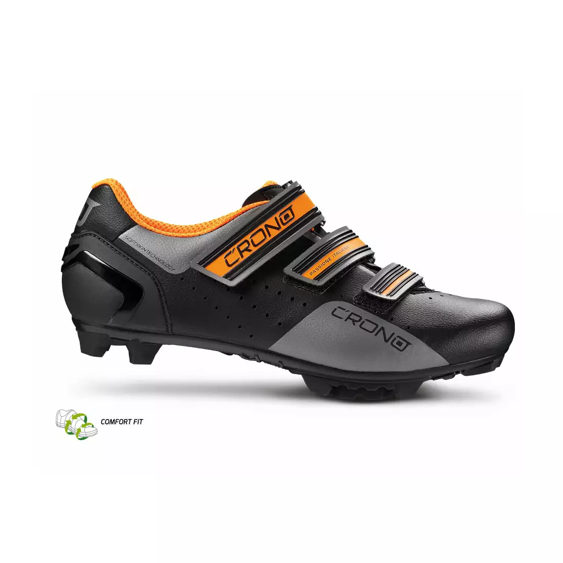 CRONO CX-4 NYLON MTB cyklistická obuv čierno-oranžová