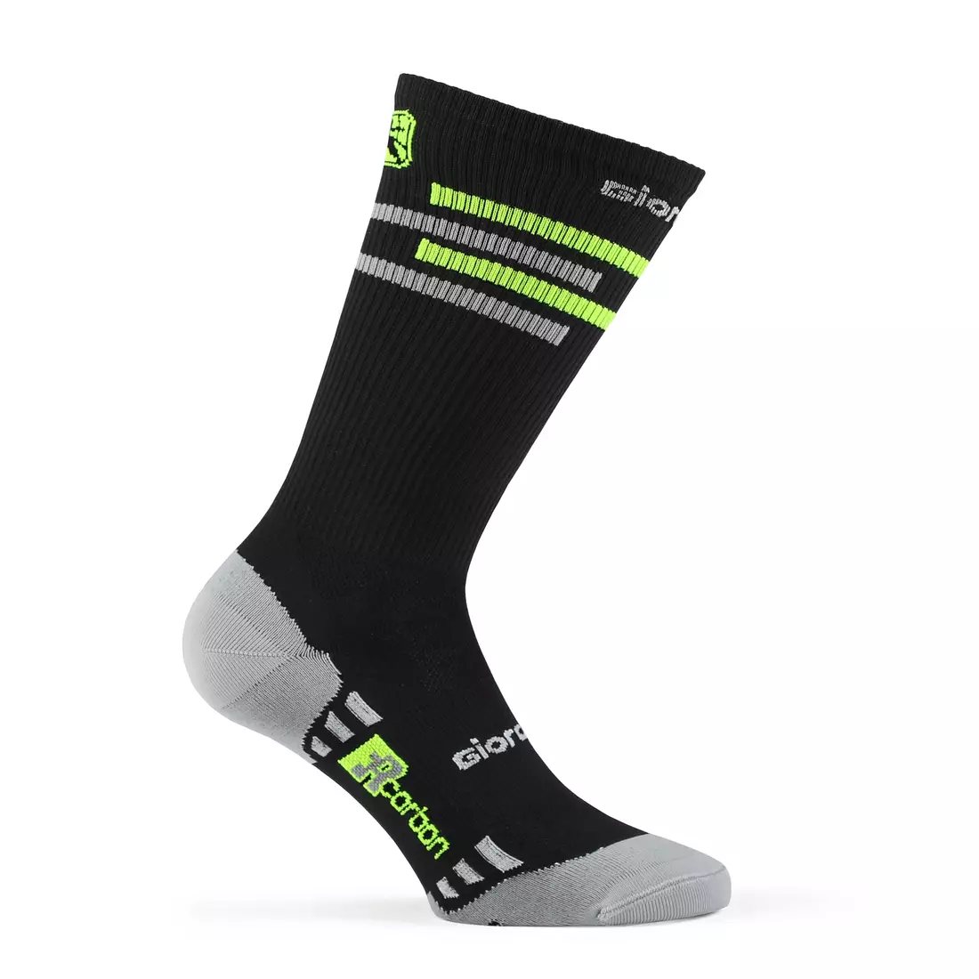 Čierno-fluórové cyklistické ponožky GIORDANA LINES