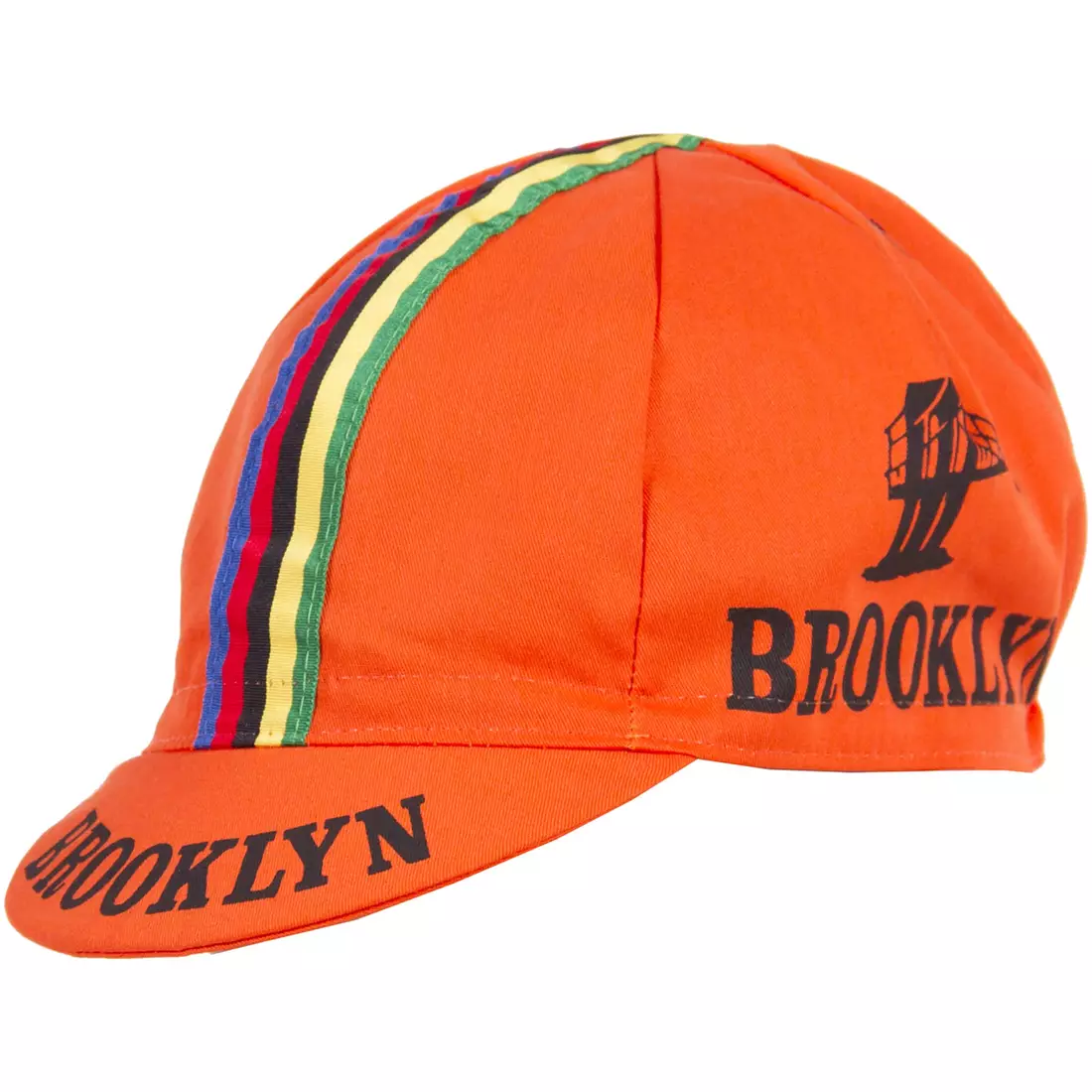 Cyklistická čiapka GIORDANA SS18 - Brooklyn - Oranžová s pásikom GI-S6-COCA-BROK-ORAN jedna veľ.