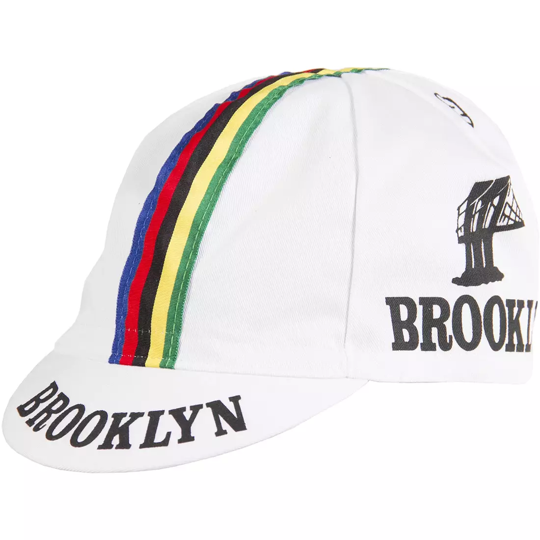 Cyklistická čiapka GIORDANA SS18 - Brooklyn - biela s pásikovou páskou GI-S6-COCA-BROK-WHIT jedna veľ.