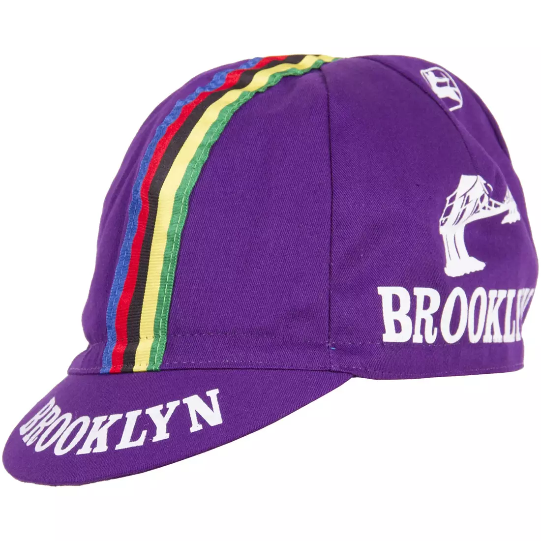 Cyklistická čiapka GIORDANA SS18 - Brooklyn - fialová s pásikovou páskou GI-S6-COCA-BROK-PURP jedna veľ.