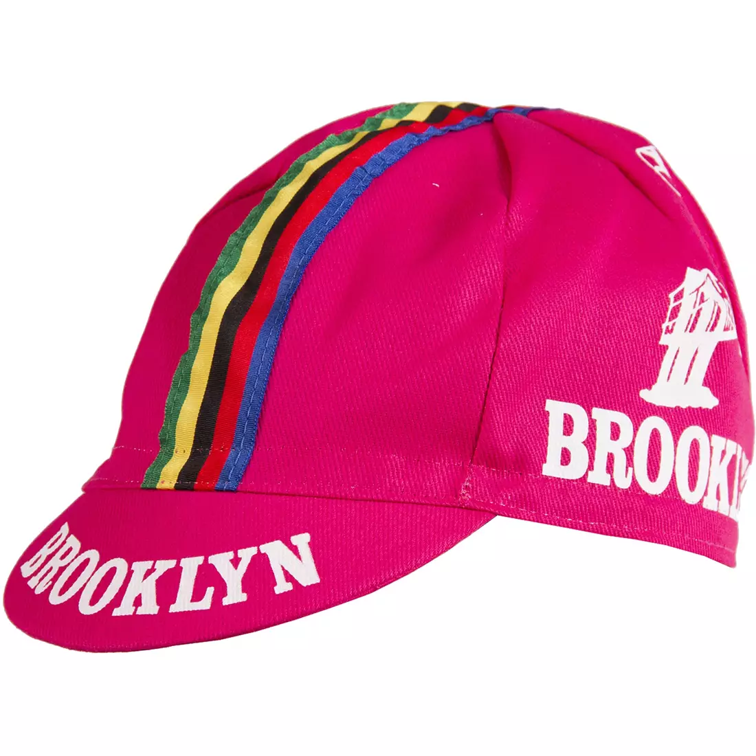 Cyklistická čiapka GIORDANA SS18 - Brooklyn - ružová s pásikom GI-S6-COCA-BROK-PINK jedna veľ.