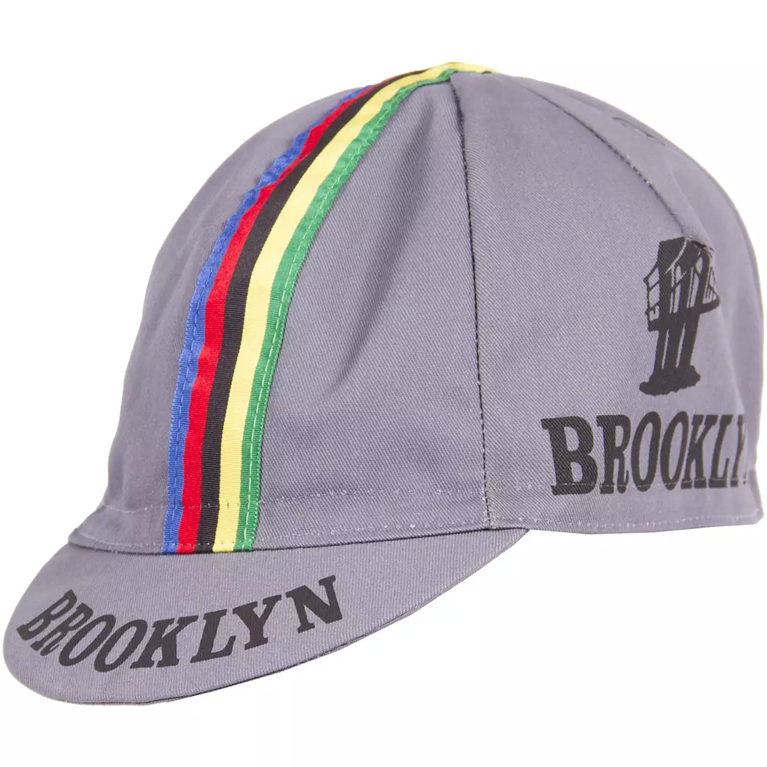 Cyklistická čiapka GIORDANA SS18 - Brooklyn - šedá s pásikovou páskou GI-S6-COCA-BROK-GRAY jedna veľ.