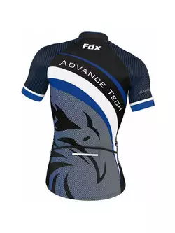 Cyklistický set FDX 1060: cyklistický dres + náprsníkové šortky s vsadkou, modrá