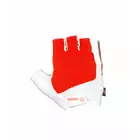 DEKO DKSG-509 cyklistické rukavice, biele a červené