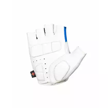 DEKO DKSG-509 cyklistické rukavice, biele a modré