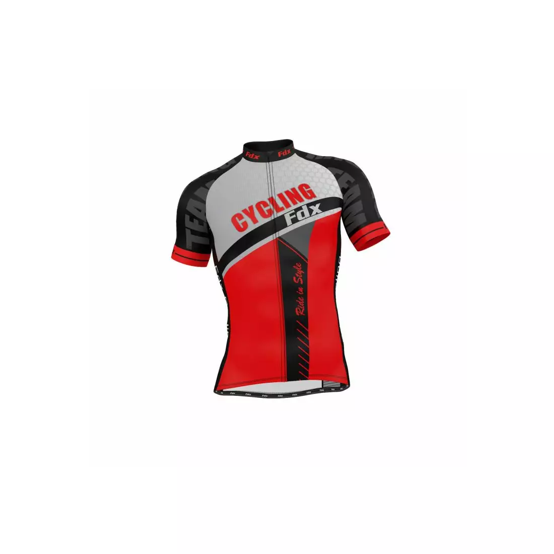 FDX 1070 pánsky cyklistický set dres + náprsenka s vložkou, červená