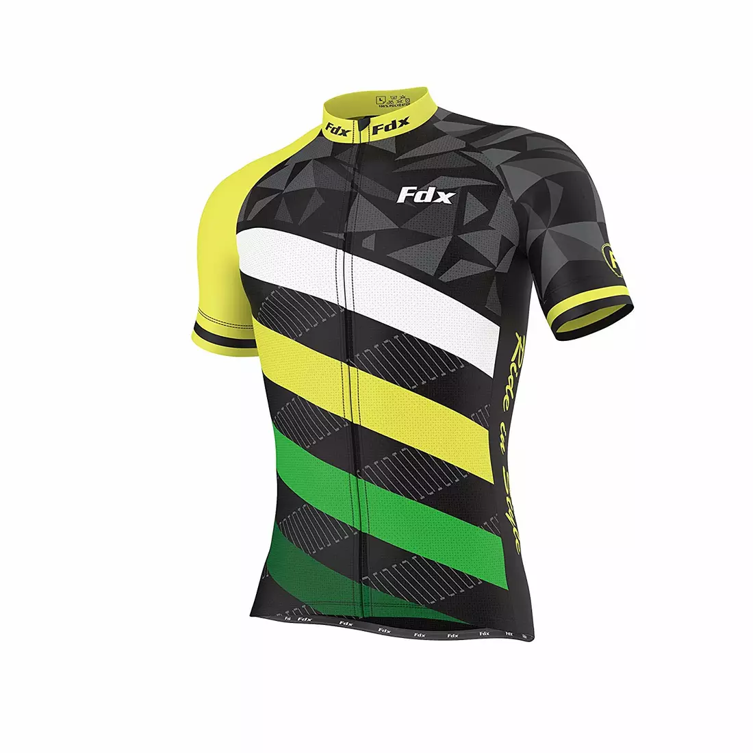 FDX 1260 pánsky cyklistický dres K/R čiernej a žltej farby