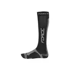 FORCE 90104 ATHLETIC PRO kompresné ponožky, čierno-biele