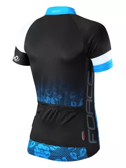 FORCE ROSE dámsky cyklistický dres 9001341 čierno-modrý