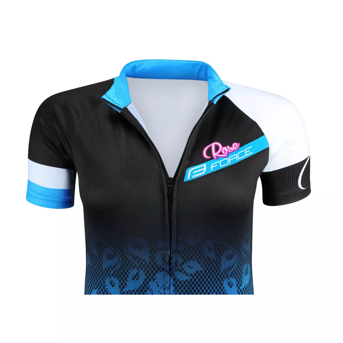 FORCE ROSE dámsky cyklistický dres 9001341 čierno-modrý
