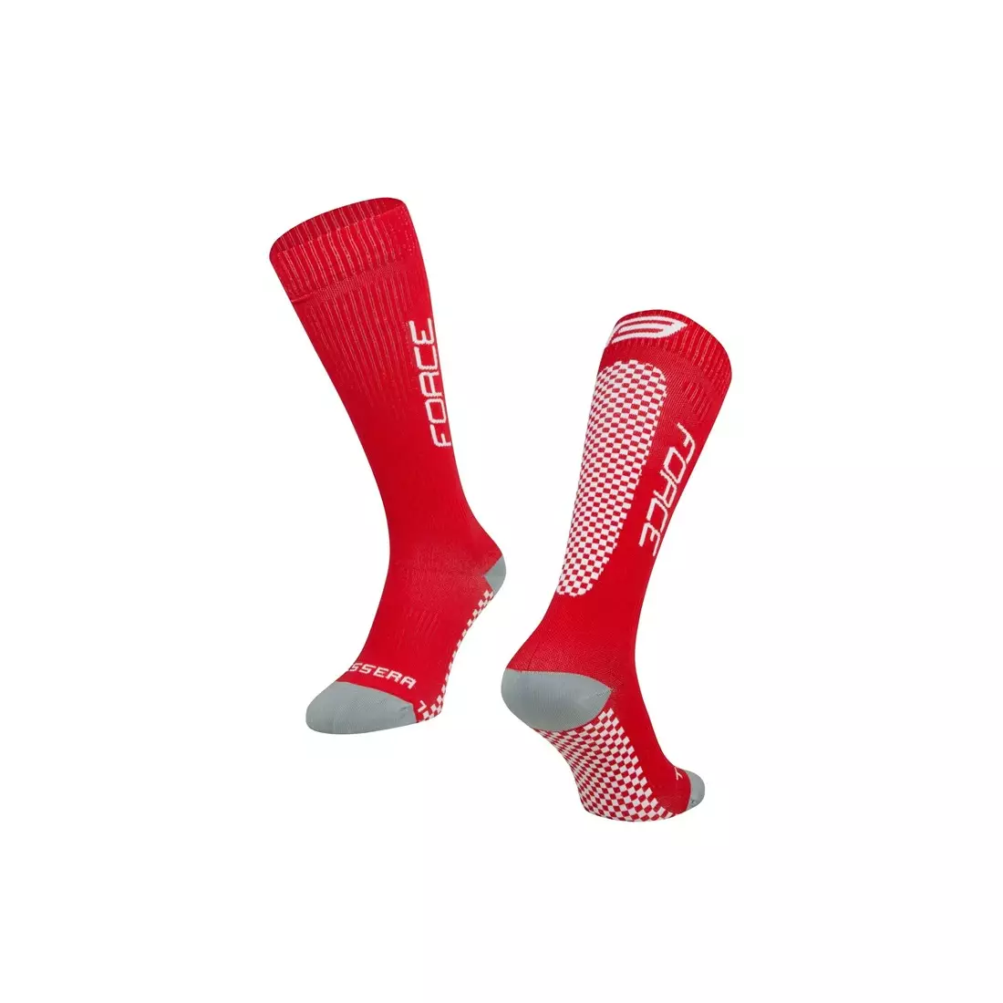 FORCE TESSERA COMPRESSION kompresné ponožky, Červená