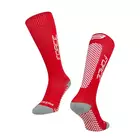 FORCE TESSERA COMPRESSION kompresné ponožky, Červená