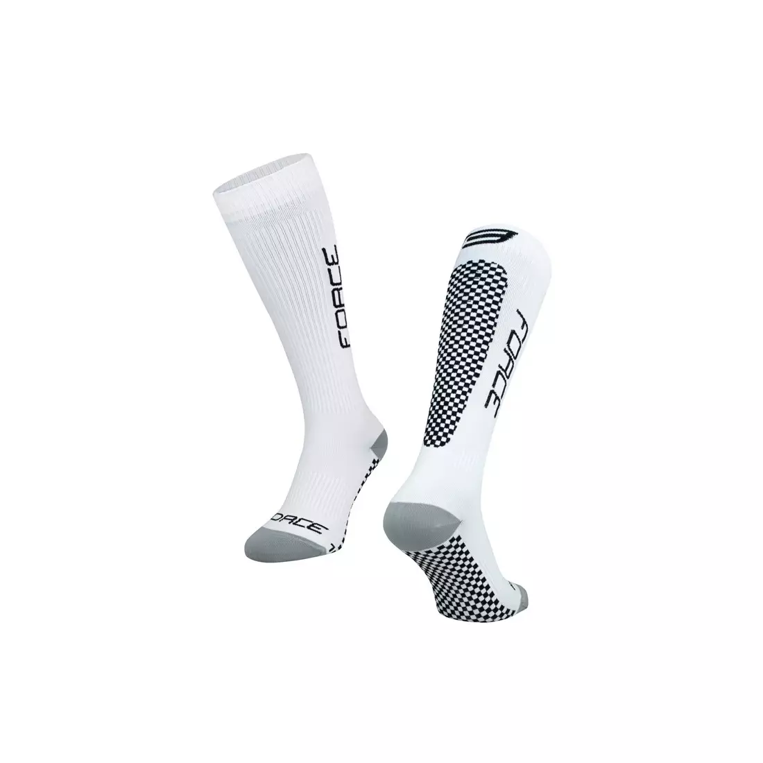 FORCE TESSERA COMPRESSION kompresné ponožky, čierna a biela