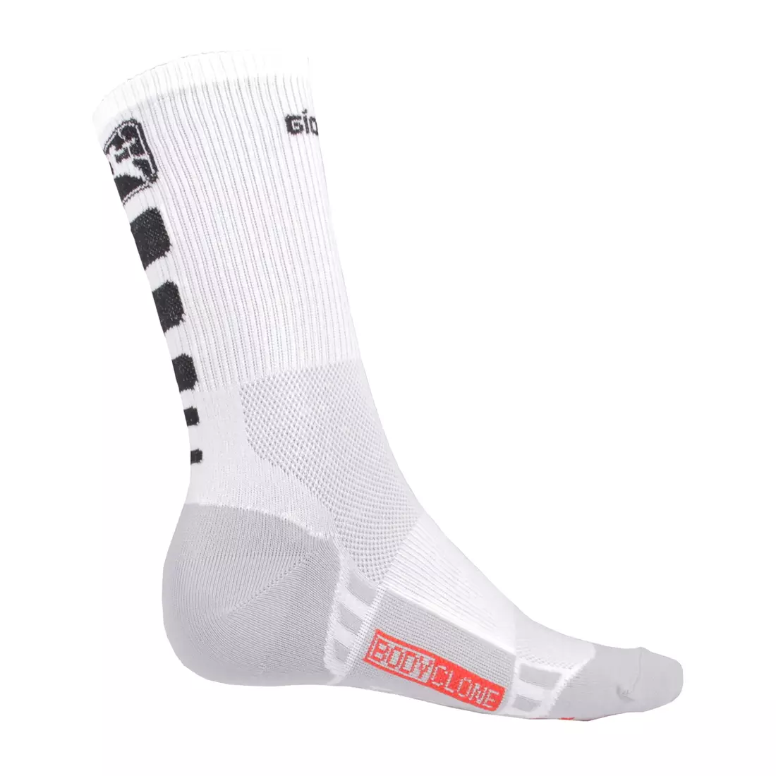 GIORDANA FR-C TALL SOCKS bielo-čierne cyklistické ponožky