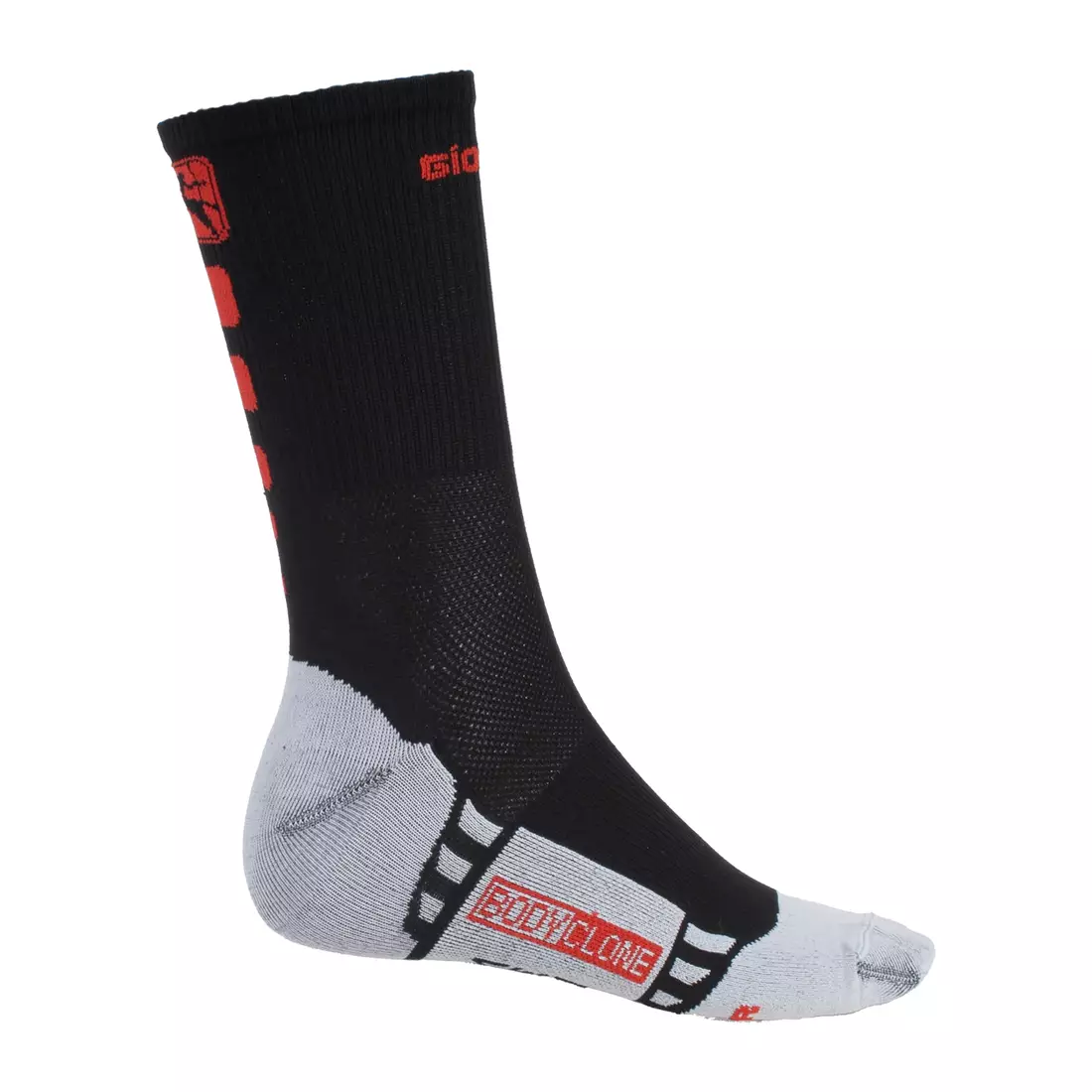 GIORDANA FR-C TALL SOCKS čierno-červené cyklistické ponožky