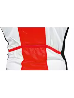 Pánsky cyklistický dres DEKO HAITI II bez rukávov, bielo-červený