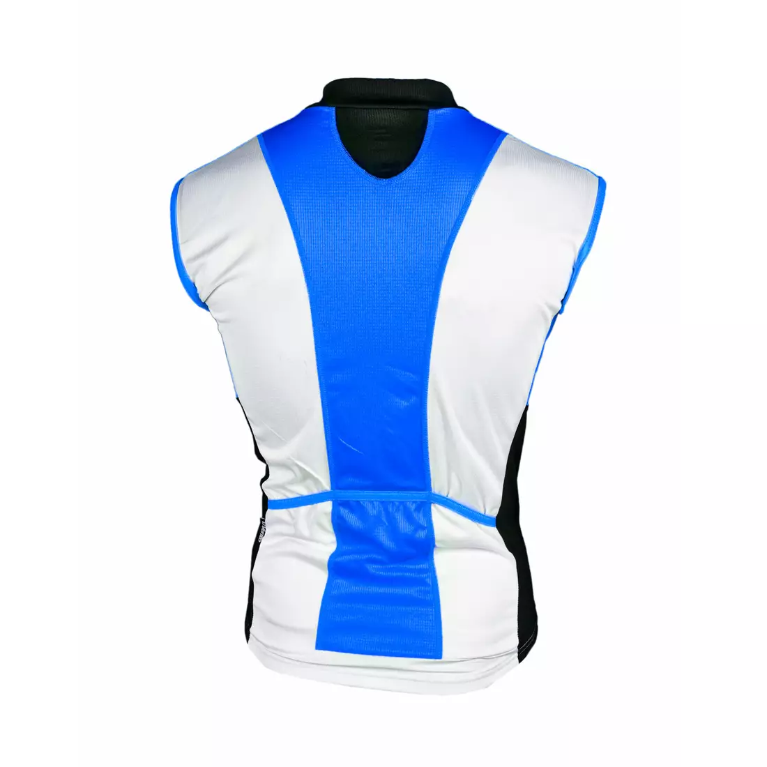 Pánsky cyklistický dres DEKO HAITI II bez rukávov, bielo-modrý