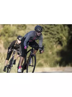 ROGELLI BENICE 2.0 teplá dámska cyklistická mikina, šedo-ružová