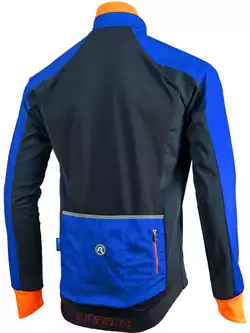 ROGELLI CONTENTO Ľahká zimná cyklistická bunda, softshellová, fluórovo modrá