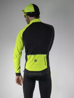 ROGELLI CONTENTO ľahká zimná cyklistická bunda, softshellová, fluorovo žltá
