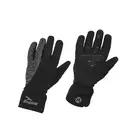 ROGELLI FLASH zimné cyklistické rukavice, softshellové, čierne
