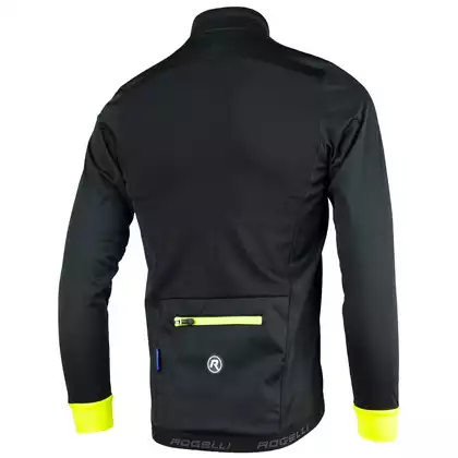 ROGELLI PESARO 2.0 zimná cyklistická bunda, čierna-fluór