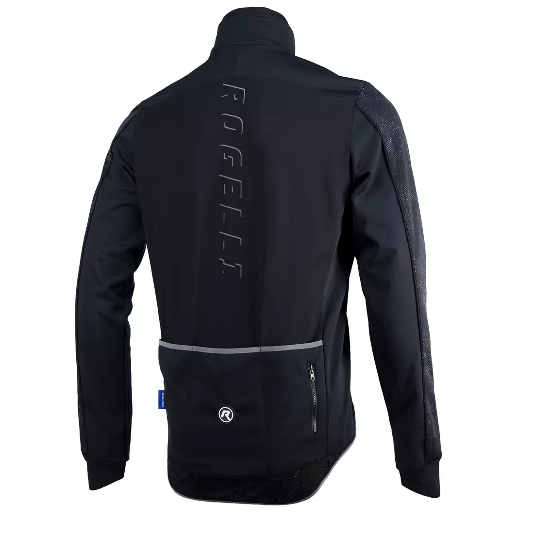 ROGELLI RENON 3.0 zimná cyklistická bunda, softshellová, reflexná, čierna