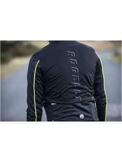 ROGELLI RENON 3.0 zimná cyklistická bunda, softshellová, reflexná, čierno-fluórová