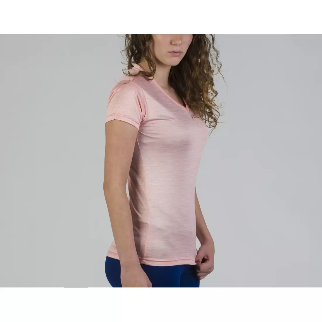 ROGELLI RUN DESIRE 840.264 - Dámske bežecké tričko K/R, pink-coral
