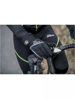 ROGELLI SHIELD zimné cyklistické rukavice, HIPORA, čierne