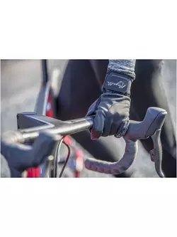 ROGELLI STORM dámske zimné cyklistické rukavice, softshellové, čierne