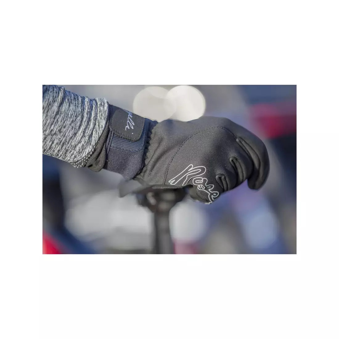ROGELLI STORM dámske zimné cyklistické rukavice, softshellové, čierne a ružové
