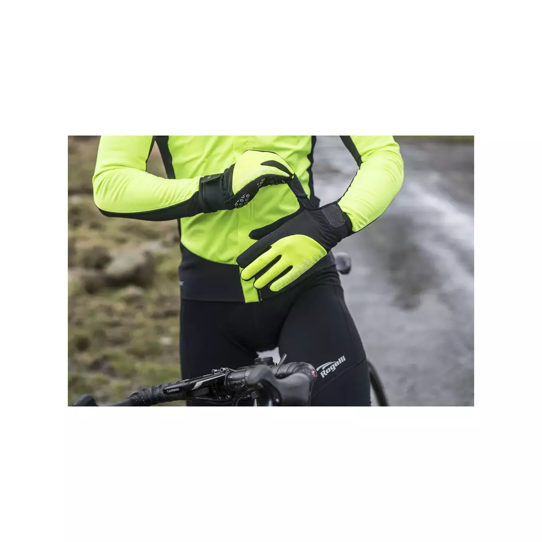 ROGELLI STORM zimné cyklistické rukavice, softshell, black